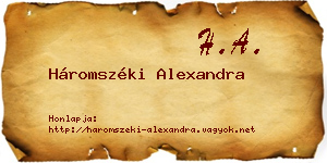 Háromszéki Alexandra névjegykártya